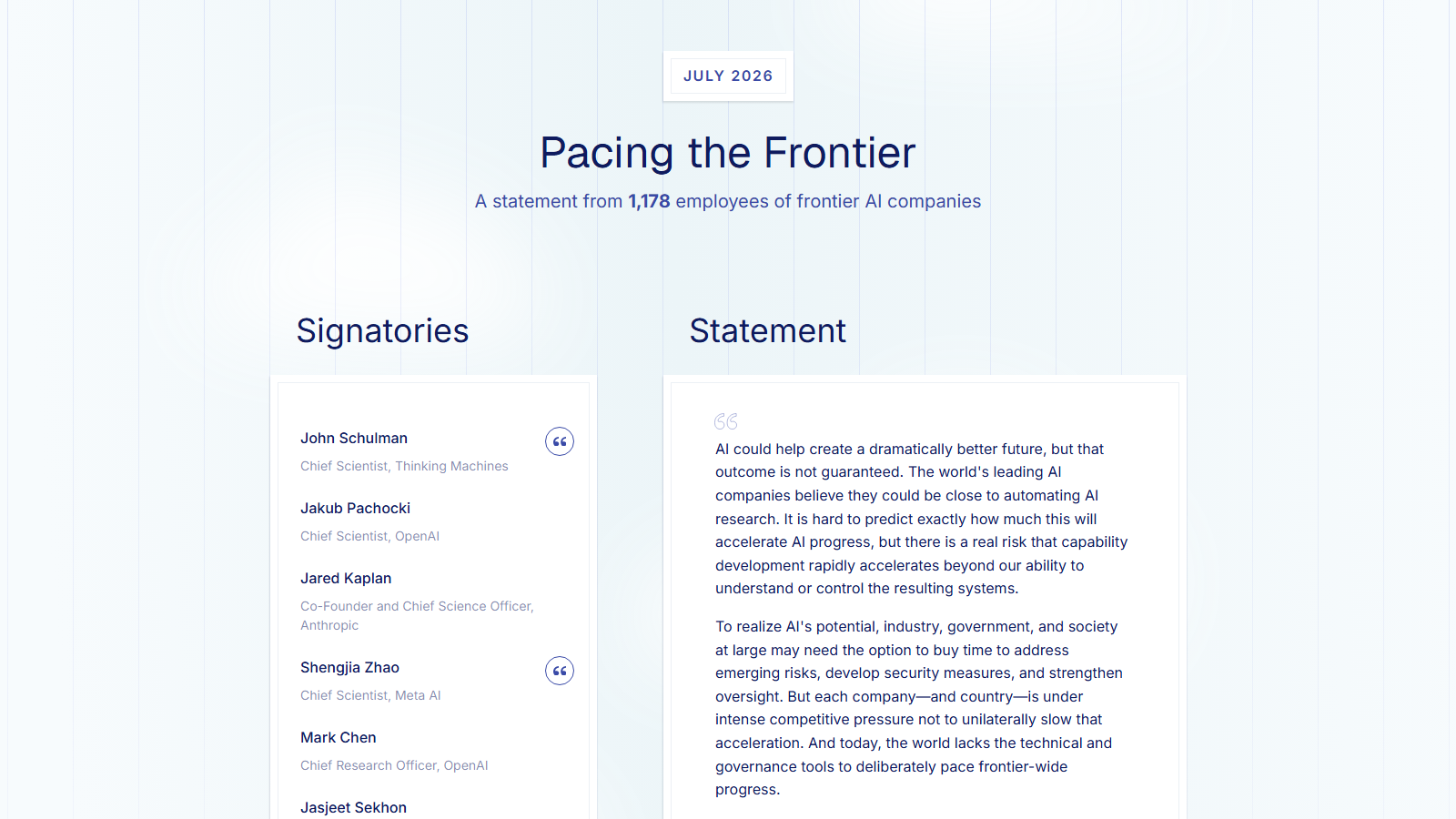 Pacing the Frontier公式サイトより