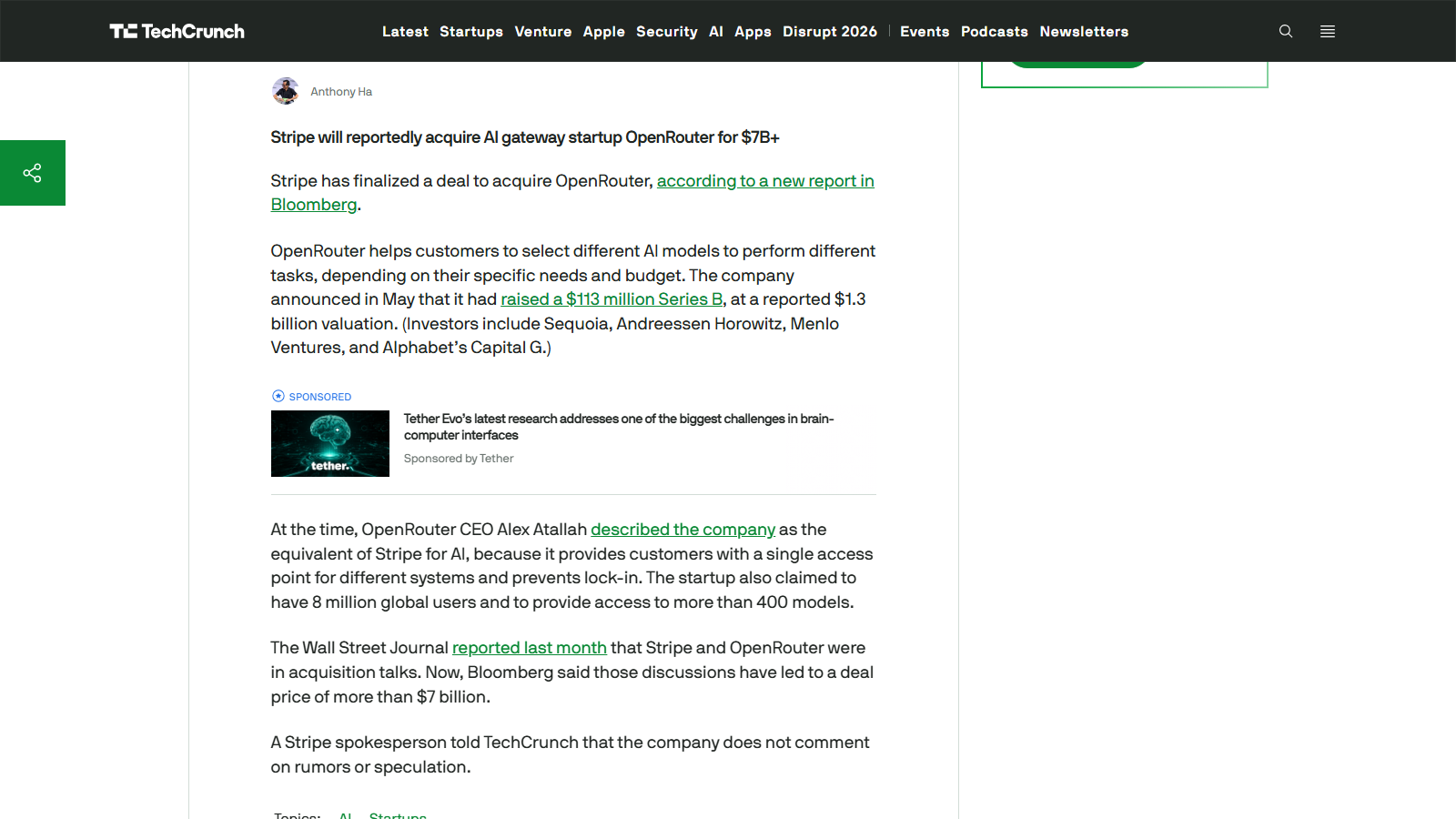 TechCrunchの報道より