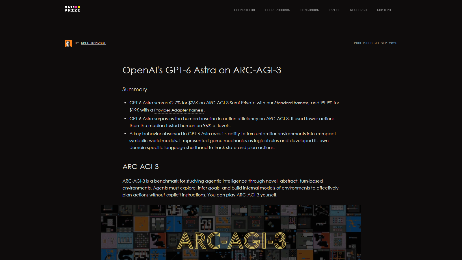 ARC Prize公式ブログより